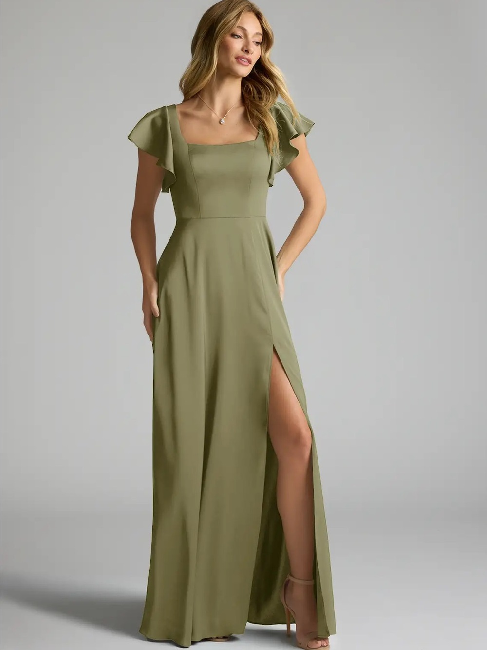 Azazie Bondi dress in Pistachio